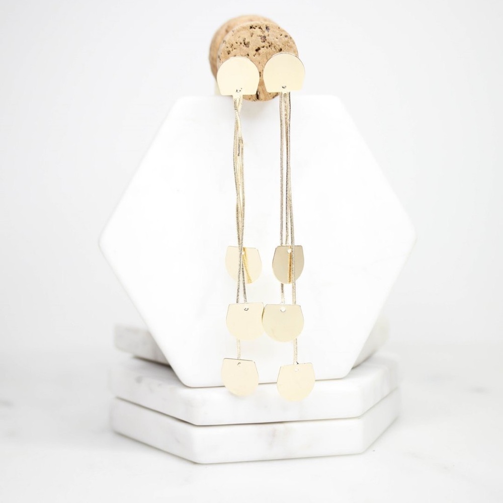 NEW Gold Dangle Earrings, Alaina